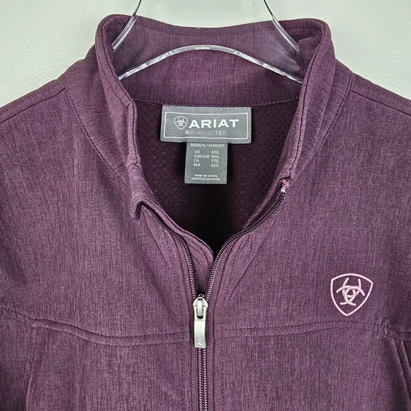Ariat Women's New Team Softshell Jacket - Mulberry Heather - XXL - Picture 7 of 16